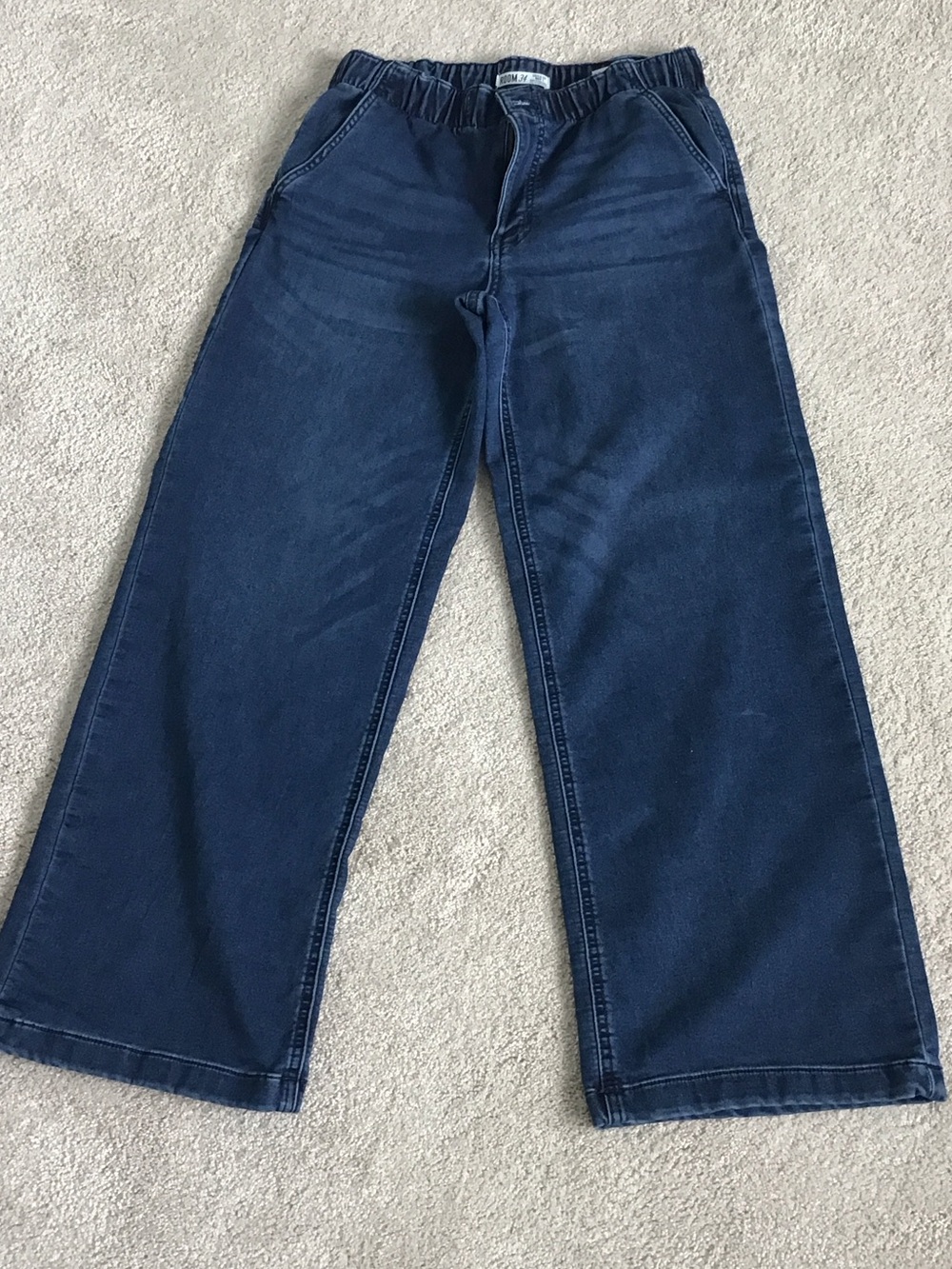 Women's Wide Leg Jeans - Dark Blue